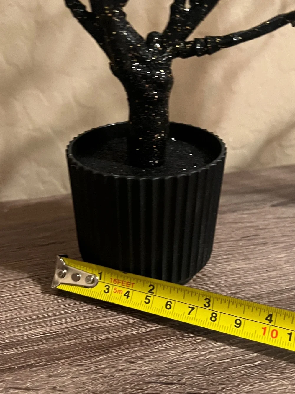 Target Bullseye Spooky Halloween Potted Trees Black Sparkle NWOT